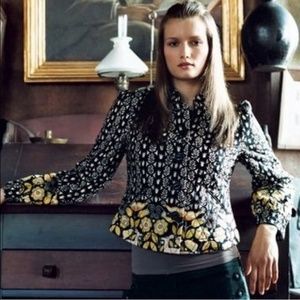 Anthropologie 10 Elevenses Quilted Yardbird Jacket